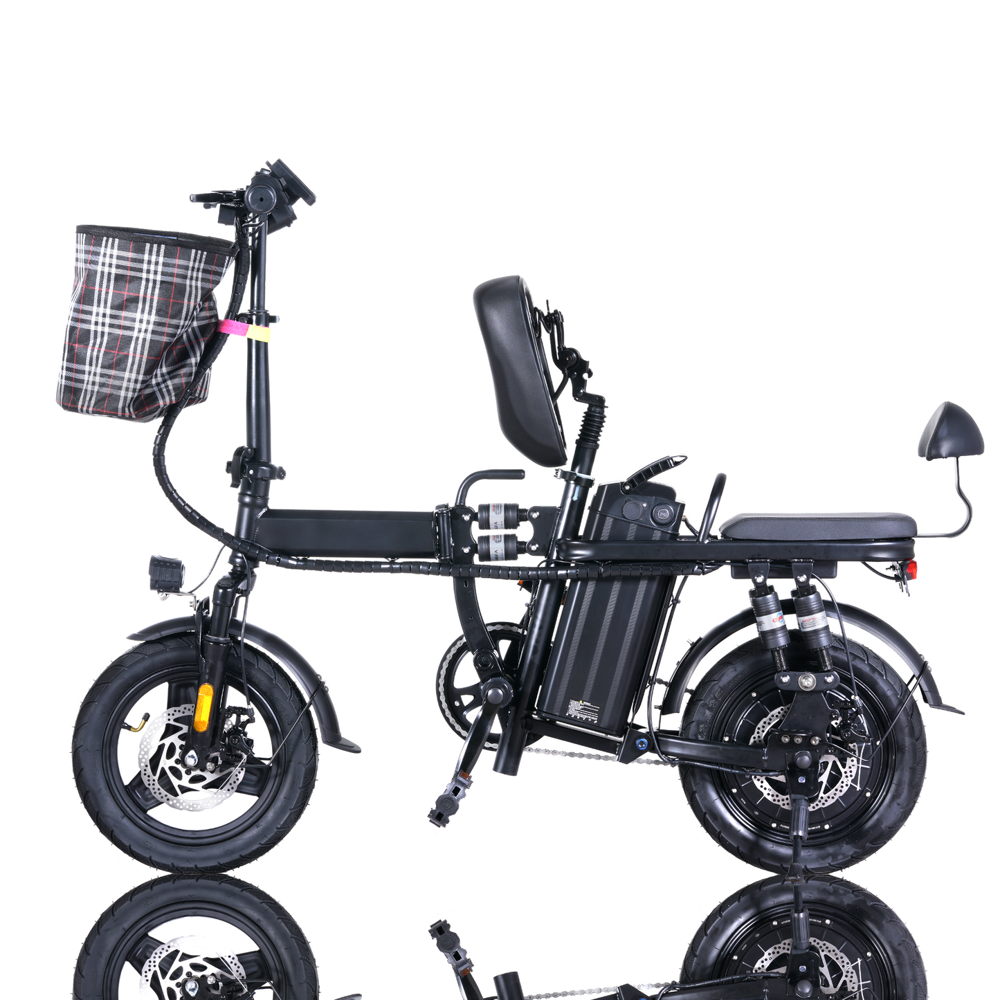 YH A9 Electric Bike, 500W Motor, 48V/15Ah Battery, 20 mile/h Speed, 14 inch Vacuum Tire, 8pcs of Suspention